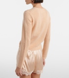 Dôen Iona lace-trimmed silk shorts