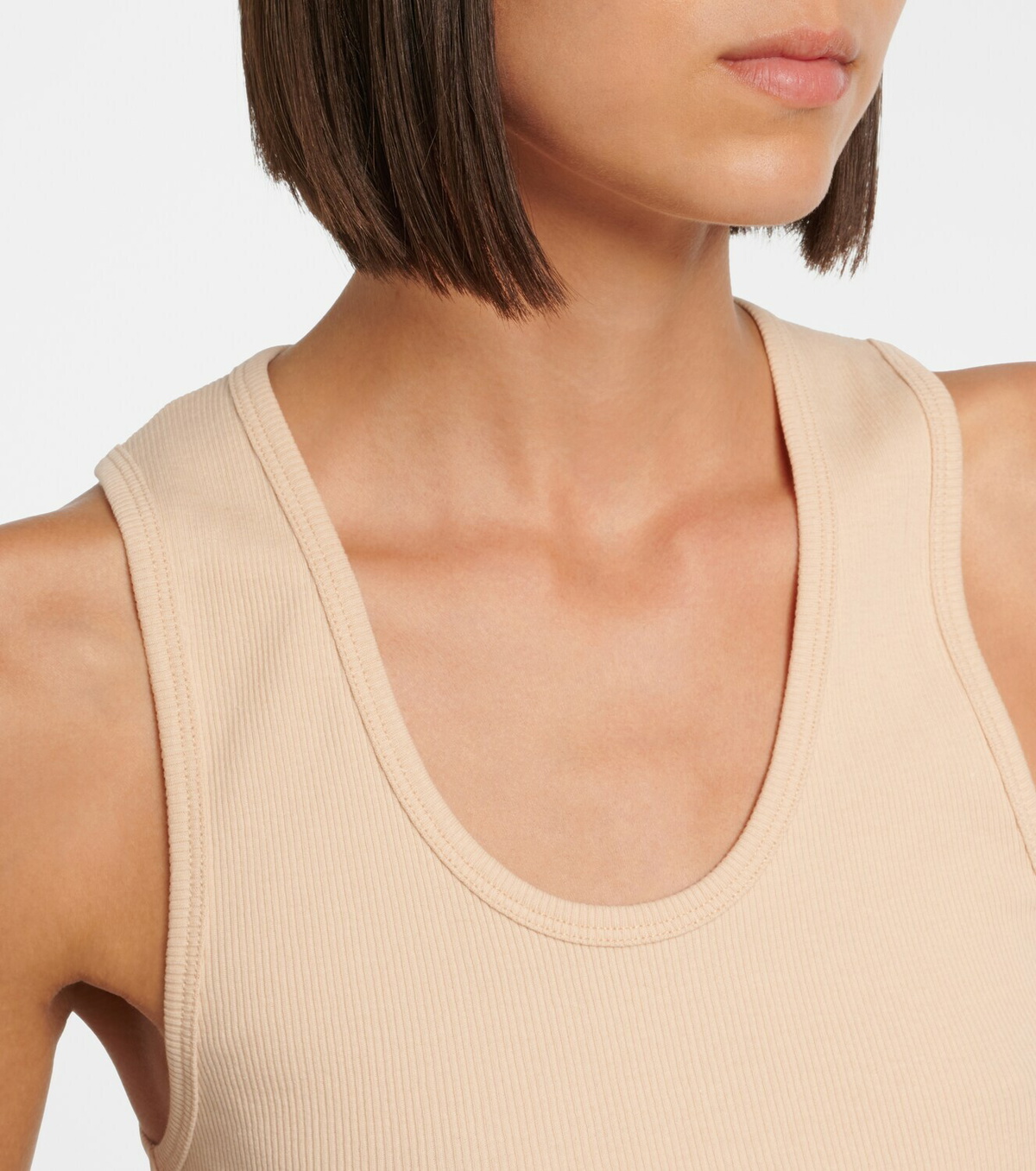 Wardrobe.NYC Ribbed-knit cotton tank top