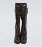 Gucci - Mid-rise straight leather pants
