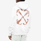 Off-White Men's Scratch Arrow Popover Hoodie in White