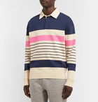 Mr P. - Twill-Trimmed Striped Cotton-Jersey Rugby Shirt - Multi