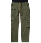 Rhude - Rifle Slim-Fit Cotton Drawstring Cargo Trousers - Army green