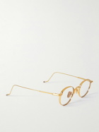 Jacques Marie Mage - Full Metal Jacket Round-Frame Gold-Tone Sunglasses