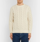 Brunello Cucinelli - Cable-Knit Alpaca-Blend Sweater - Cream