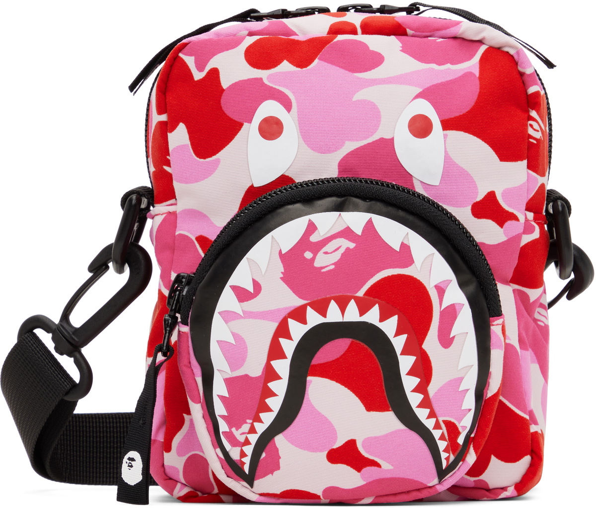BAPE Pink ABC Camo Shark Mini Bag A Bathing Ape