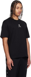 mastermind JAPAN Black Glass Beaded Loopwheel T-shirt