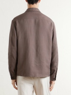 Eleventy - Lyocell and Linen-Blend Shirt - Brown
