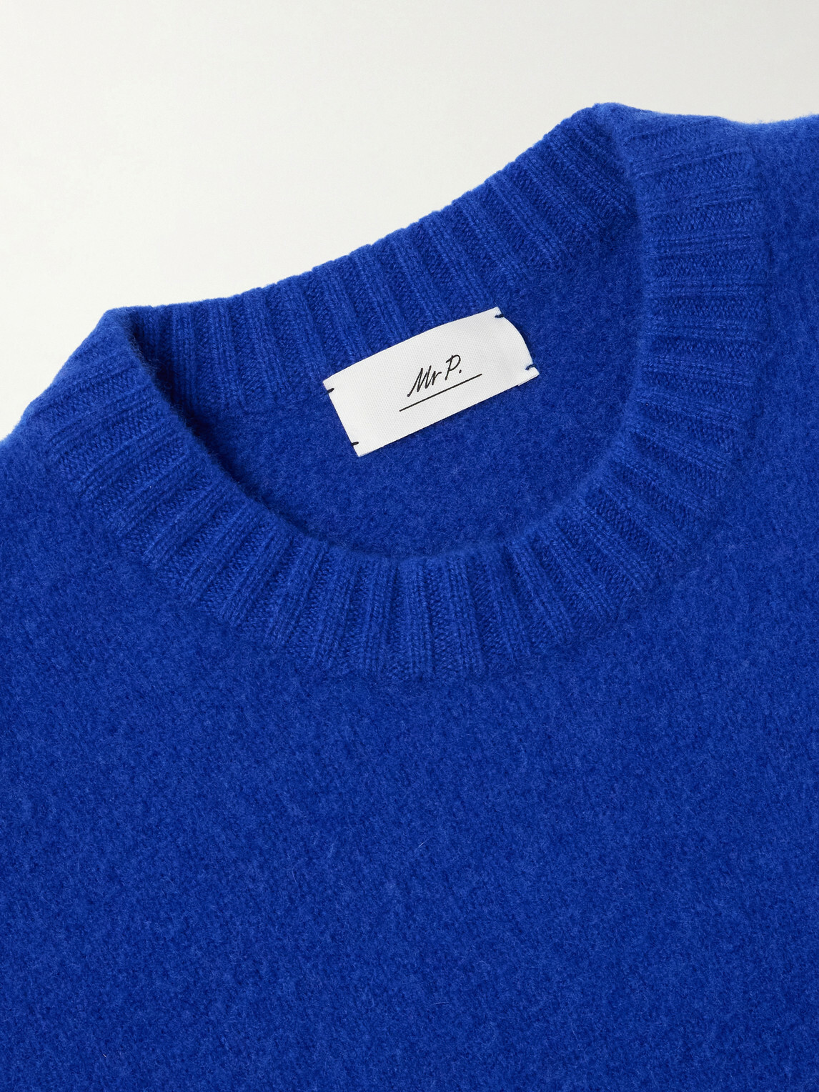 Mr P. - Brushed-Cashmere Sweater - Blue