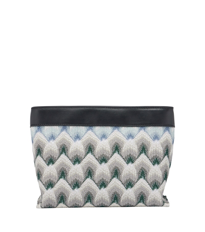 Photo: Missoni Mini leather-trimmed lamé pouch