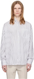 Hugo White & Black Striped Shirt