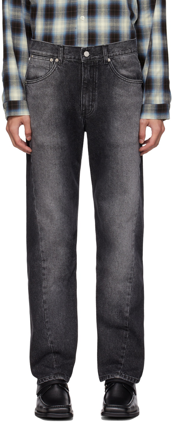AFTER PRAY Black Slash Jeans