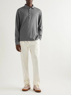 Massimo Alba - Cotton and Cashmere-Blend Polo Shirt - Gray