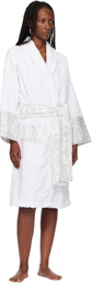 Versace White 'I Heart Baroque' Bathrobe