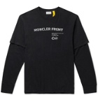 Moncler Genius - 7 Moncler Fragment Hiroshi Fujiwara Layered Printed Cotton-Jersey T-Shirt - Black