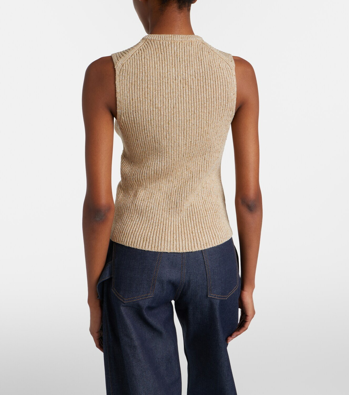 JW Anderson Ribbed-knit cotton-blend tank top