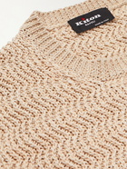 Kiton - Slim-Fit Textured Cotton and Linen-Blend Sweater - Neutrals