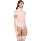 ISA BOULDER SSENSE Exclusive Pink Bloom Turtleneck