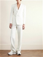 Alexander McQueen - Straight-Leg Wool-Twill Suit Trousers - White