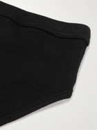 Hemen Biarritz - Etor Ribbed Organic Stretch-Cotton Briefs - Black