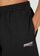 Embroidered Logo Sweat Shorts in Black