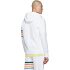 Thom Browne White Classic Zip-Up 4-Bar Hoodie