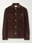 Folk - Patch Cotton-Corduroy Overshirt - Brown