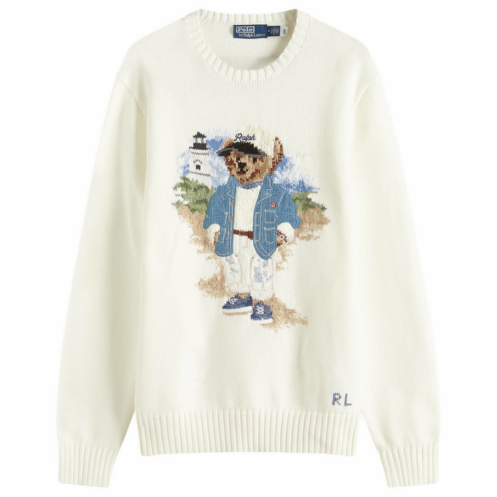 Photo: Polo Ralph Lauren Men's Intarsia Sea Bear Knit Sweater in Nevis