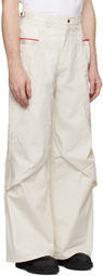 CMMAWEAR Beige Hourglasses Darted Cargo Pants