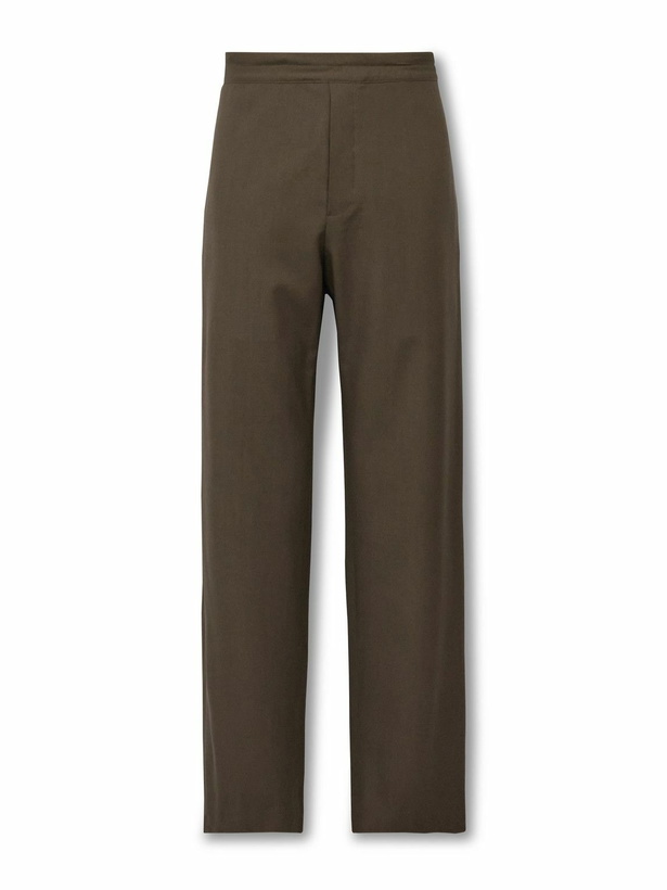 Photo: The Row - Ari Straight-Leg Wool Trousers - Brown