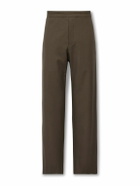 The Row - Ari Straight-Leg Wool Trousers - Brown