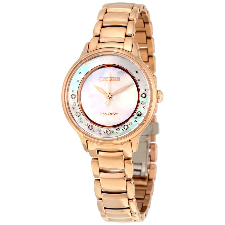 Photo: Citizen Circle of Time Eco-Drive Mother of Pearl Dial Ladies Watch EM0382-86D