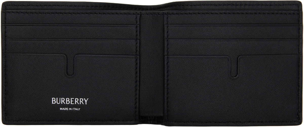 Burberry Navy Check Bifold Wallet