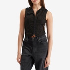 Our Legacy Women's All Day Poplin Corset Vest Top in Black All Day Poplin