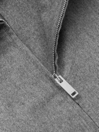Incotex - Brushed Wool-Blend Flannel Bomber Jacket - Gray