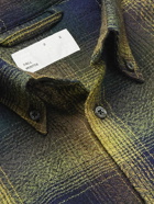 4SDesigns - Button-Down Collar Checked Cashmere Shirt - Blue