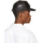 Neil Barrett Black Leather Pierced Cap