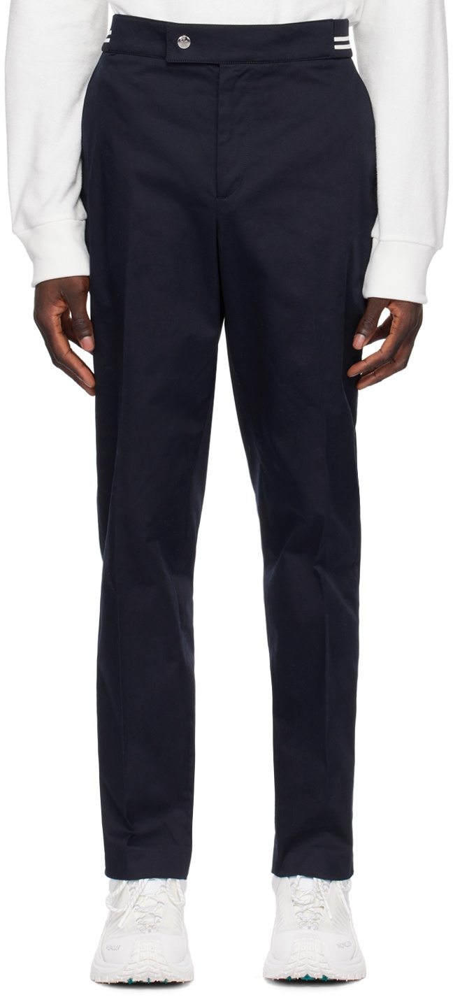 Photo: Moncler Navy Striped Trousers