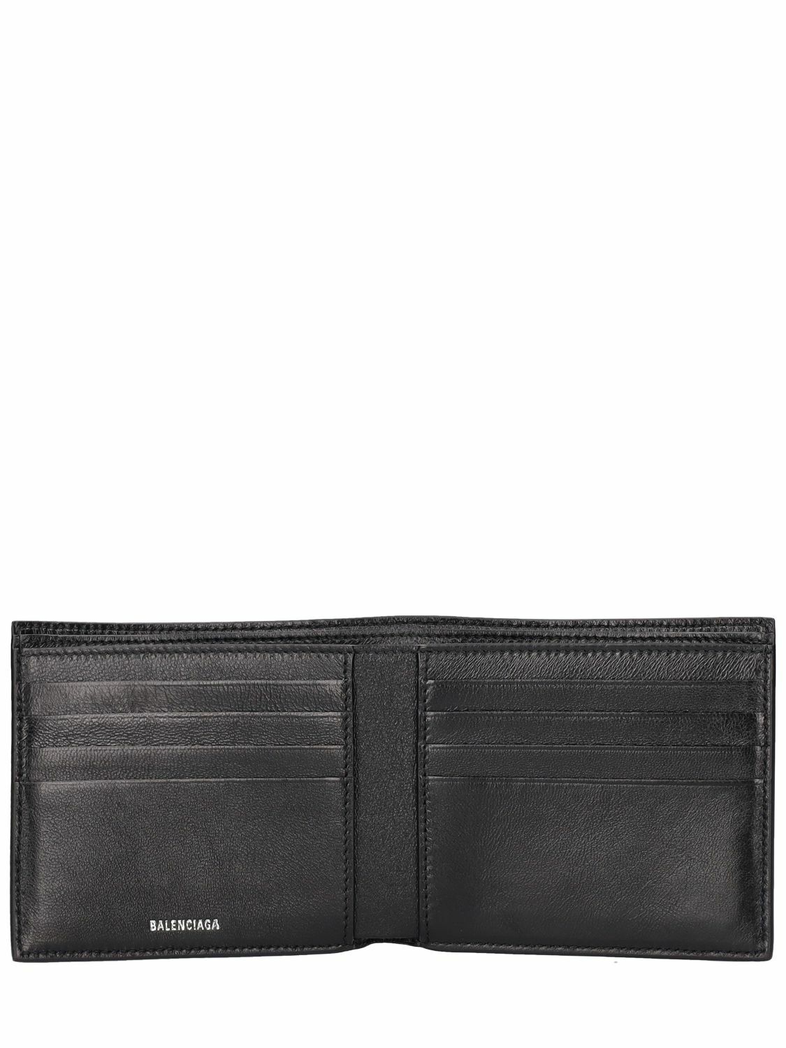 BALENCIAGA Logo Printed Faux Leather Wallet Balenciaga