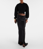 Tom Ford Asymmetric silk satin maxi skirt
