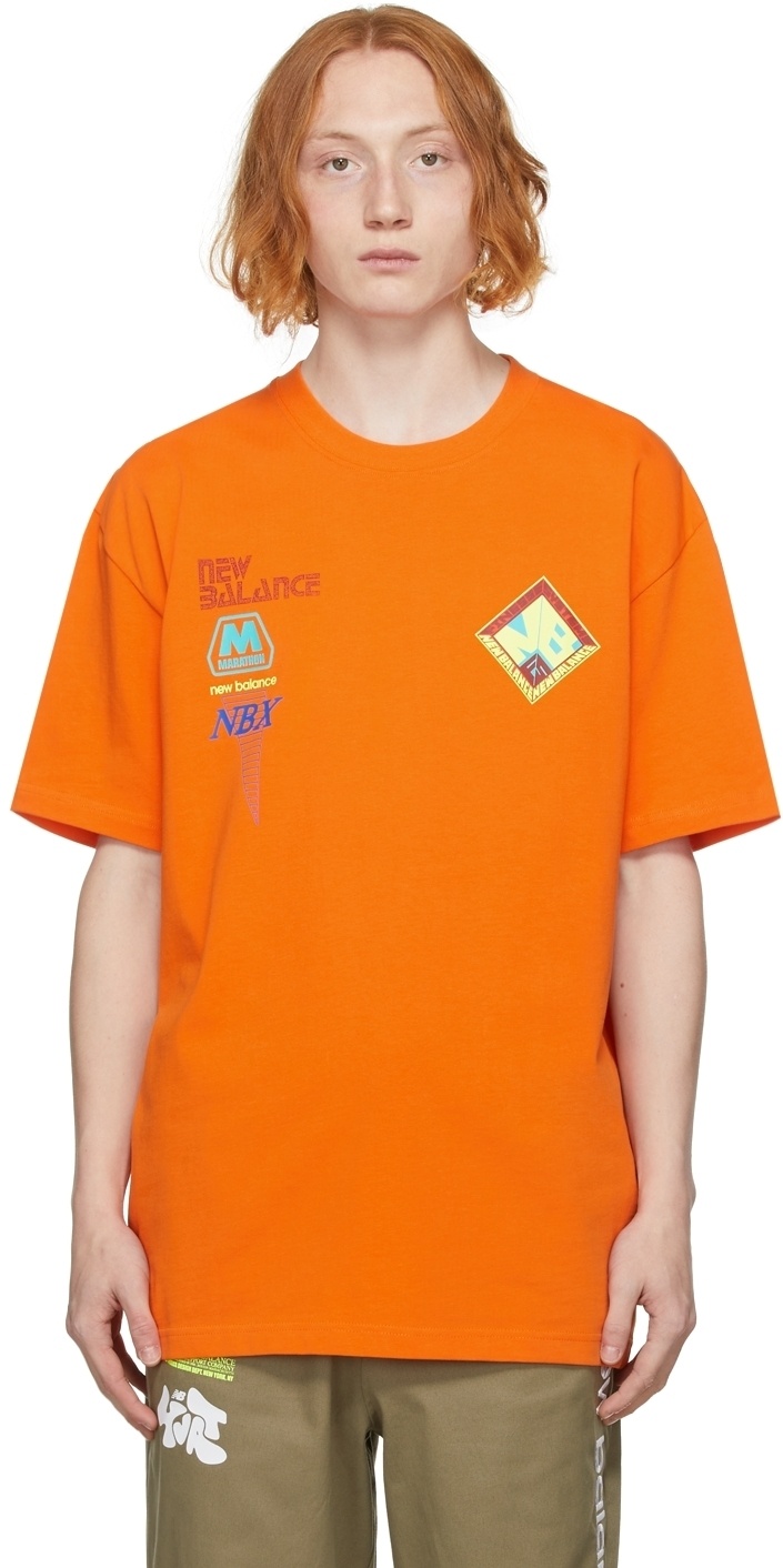 New Balance Orange Salehe Bembury Edition Logo T-Shirt New Balance
