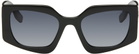 Marc Jacobs Black 'The Square Cat Eye' Sunglasses