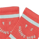 Paul Smith Men's Stripey Happy Socks in Pink