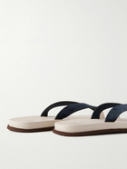 Brunello Cucinelli - Suede and Leather Flip Flops - Blue