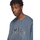 Amiri Blue College Logo Sweatshirt