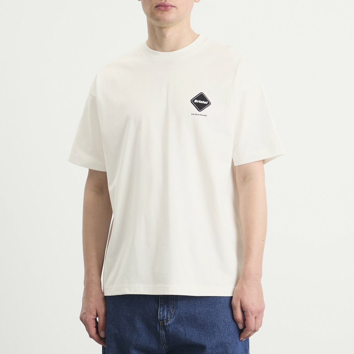 F.C. Real Bristol Men's Big Logo Baggy T-Shirt in White