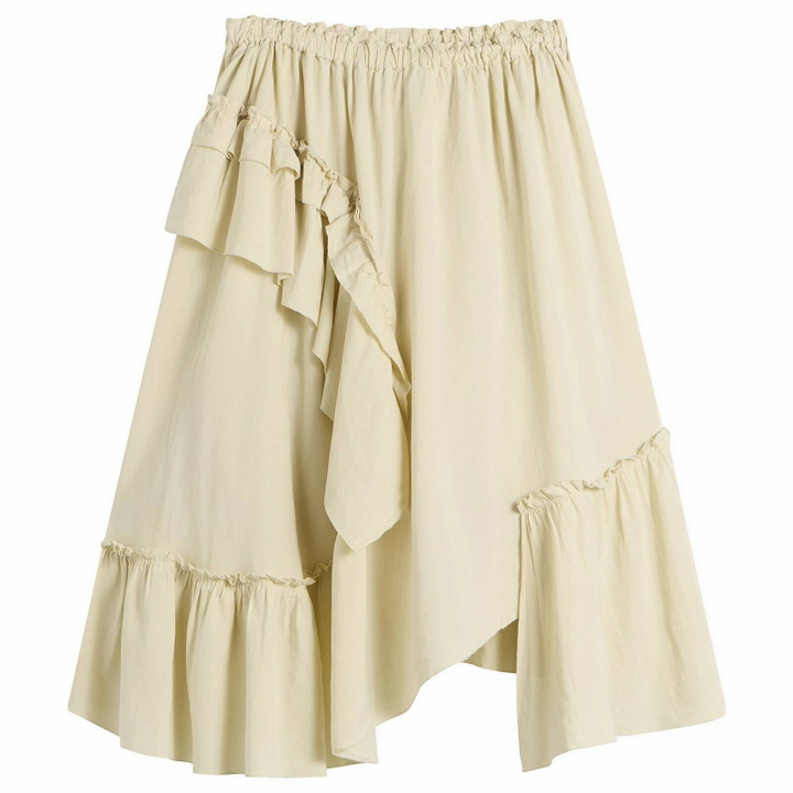 Photo: YMC Women's Draped Midi Skirt in Shell