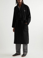 Paul Smith - Embroidered Cotton-Terry Robe - Black