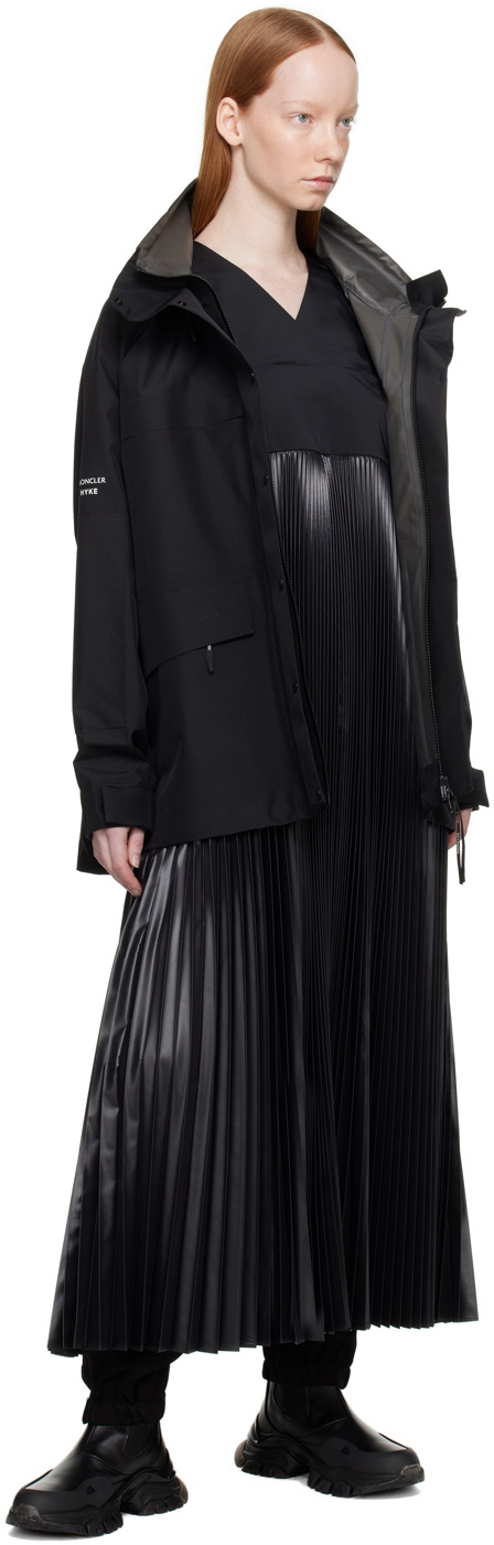 Moncler Genius 4 Moncler HYKE Black Pleated Maxi Dress Moncler Genius 
