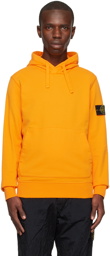 Stone Island Orange Drawstring Hoodie