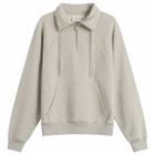 AMI Paris Men's ADC Zip Up Sweatshirt in Gris Chine Clair